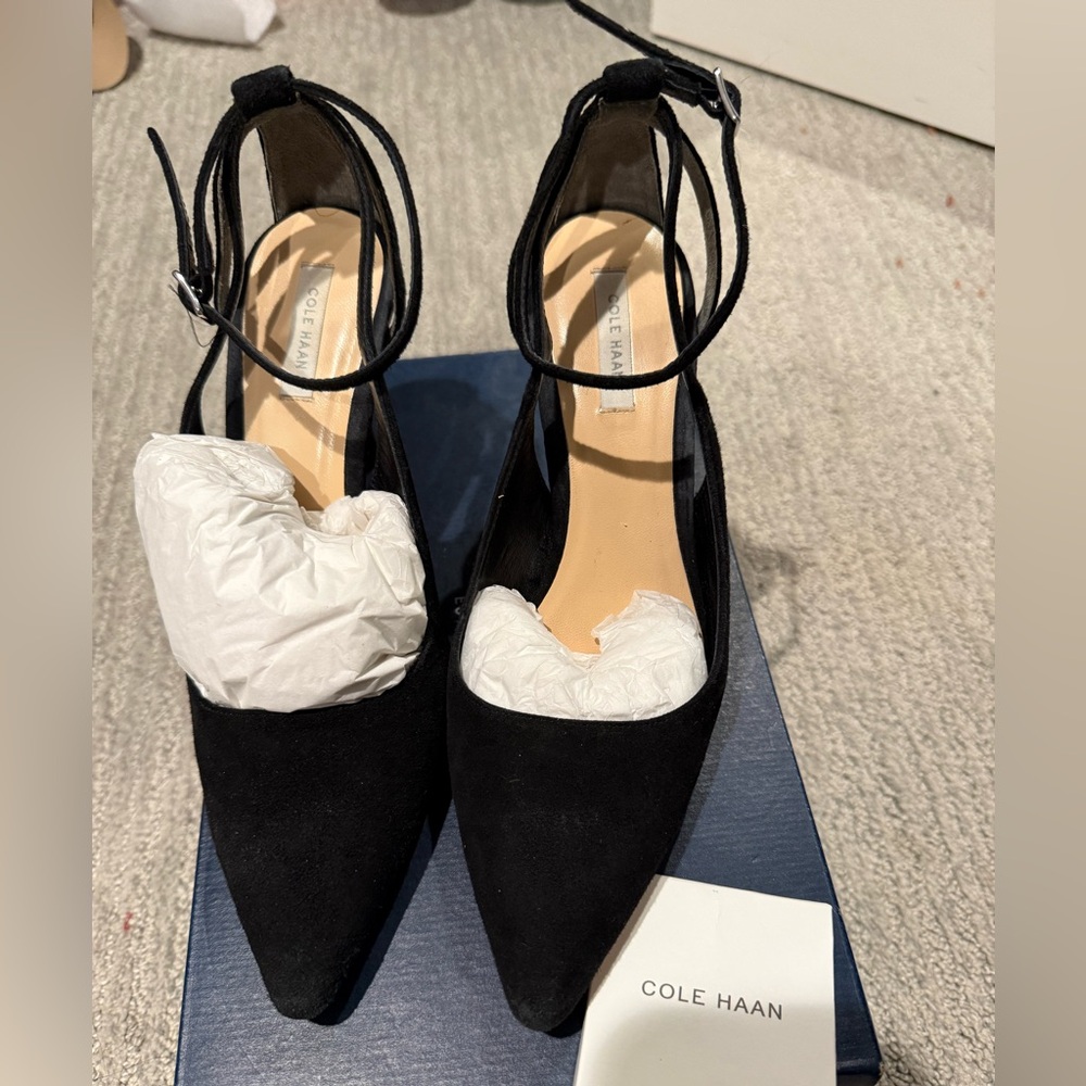 Cole Haan Women's Black Suede Heels